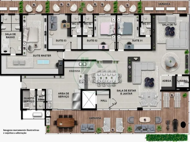Imagem 9: Apartamento com 4 Suítes a Venda no Bairro Adrianópolis Manaus
