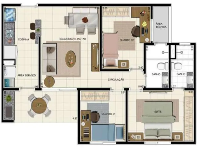 Imagem 14: Apartamento 3 Quartos a Venda no Bairro Flores, Manaus