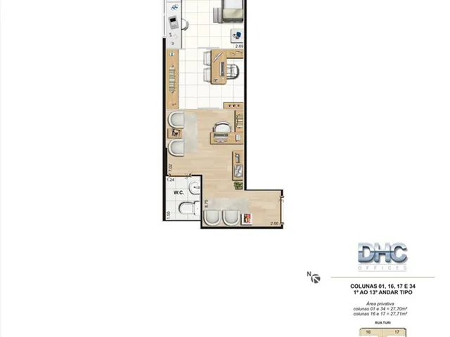 Imagem 14: Dhc Offices Sala comercial com 1 banheiro