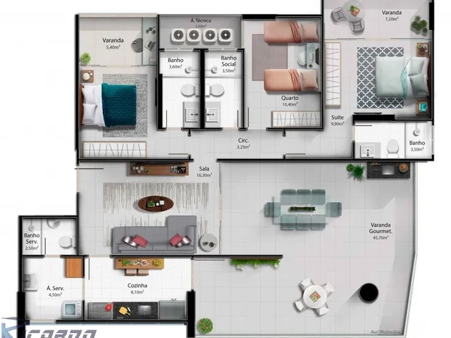 Imagem 2: Luxuoso Apartamento Á Venda no Centro de Guarapari-Es, 3 Quartos, Lazer Completo!