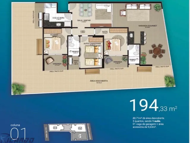 Imagem 12: Lançamento 3 Quartos na Quadra do Mar da Praia do Morro - Guarapari Es