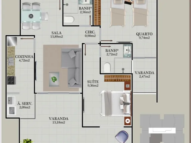 Imagem 13: Super Lançamento com Apartamentos de 2 Quartos, Área de Lazer Completa na Quadra do Mar da Praia do Morro, Guarapari-Es