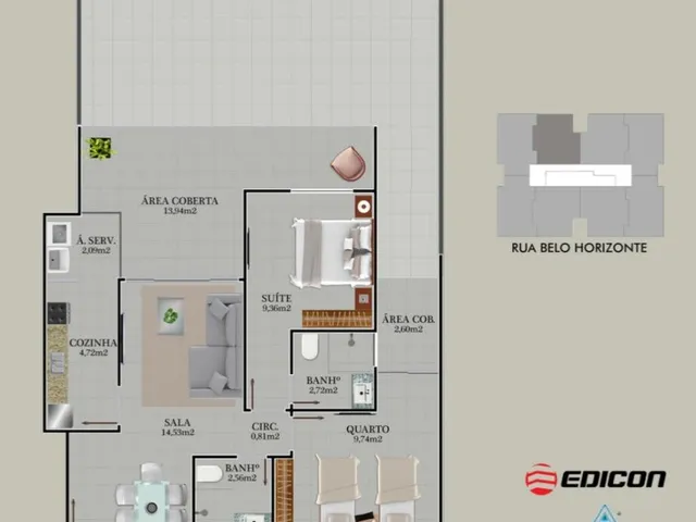 Imagem 2: Super Lançamento com Apartamentos de 2 Quartos, Área de Lazer Completa na Quadra do Mar da Praia do Morro, Guarapari-Es