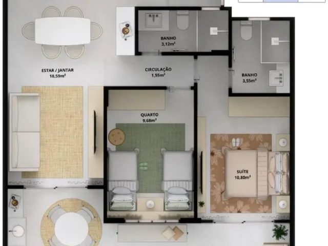Imagem 8: 0 Apartamento com 2 dormitórios