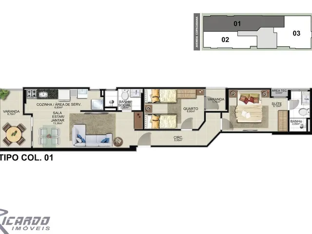 Imagem 3: Apartamento 2 Quartos À Venda na Praia do Morro, Guarapari Es. Espaço Gourmet, Elevador, Prédio Novo