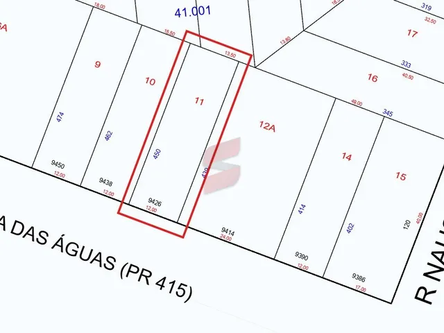 Imagem 3: Terreno À Venda com 480M² por R$ 700.000,00 no Bairro Maria Antonieta - Pinhais / Pr