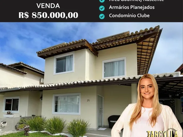 Imagem 1: Casa Residencial Duplex Condomínio Fechado para Venda Pitangueiras, Lauro de Freitas