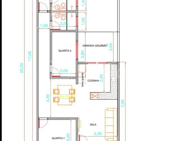 Imagem: Casa 2 Quartos Sendo 1 Suíte, Área Gourmet