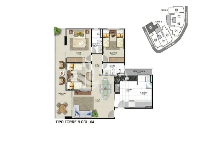 Imagem 4: Lançamento Residencial Brise Composto por 3 Quartos À Venda na Praia do Morro, Guarapari-Es - Viva Guarapari Imóveis