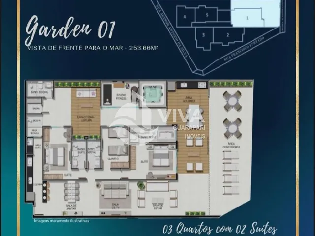 Imagem 15: Apartamento de 2 Quartos com Suíte em Muquiçaba, Guarapari-Es: 67,29M², 2 Salas, 2 Banheiros e Garagem. Venha Conferir!