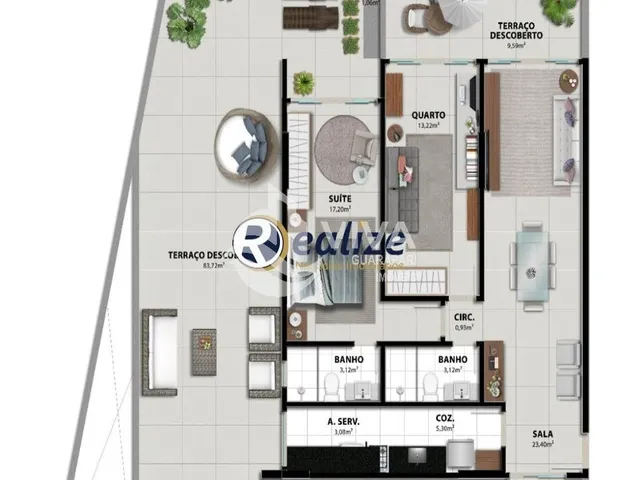 Imagem 8: Imperdível: Apartamento À Venda em Guarapari-Es, Muquiçaba, 2 Quartos, 1 Suíte, 2 Salas, 2 Banheiros, 1 Vaga, 78,21M²