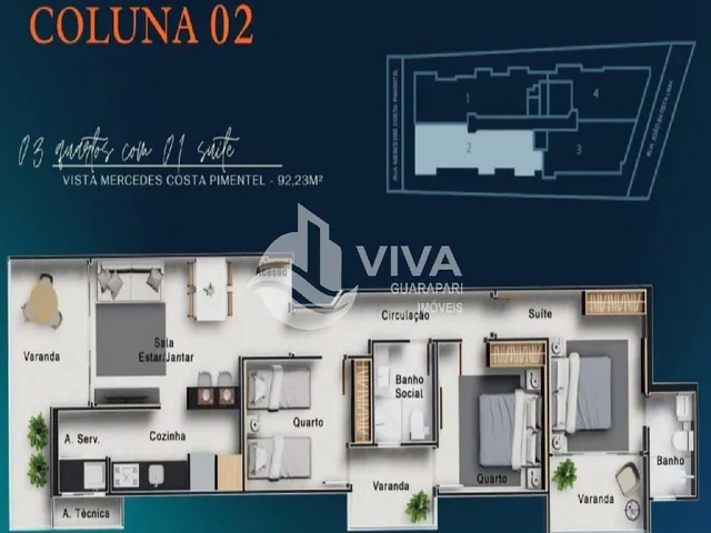 Imagem 12: Apartamento À Venda no Centro de Guarapari-Es: 3 Quartos, 1 Suíte, 2 Salas, 2 Banheiros, 2 Vagas, 92M²!