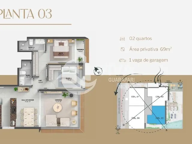 Imagem 3: 0 Apartamento com 2 dormitórios