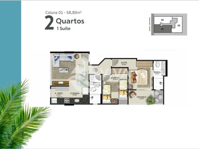 Imagem 5: 0 Apartamento com 2 dormitórios