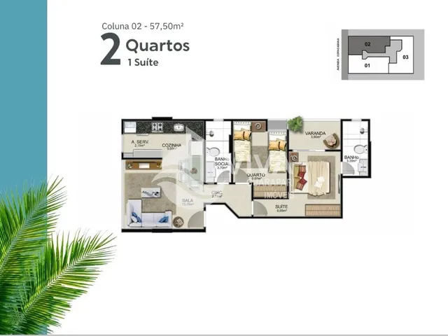 Imagem 3: 0 Apartamento com 2 dormitórios