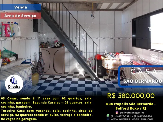 Imagem 2: Casa para Venda em Belford Roxo, São Bernardo, 6 Dormitórios, 1 Suíte, 4 Banheiros, 1 Vaga