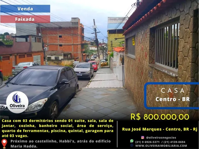 Imagem 2: Casa para Venda em Belford Roxo, Vila Sousa, 3 Dormitórios, 1 Suíte, 2 Banheiros, 3 Vagas
