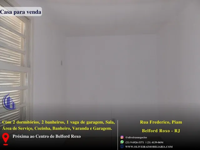 Imagem 11: Casa para Venda em Belford Roxo, Piam, 2 Dormitórios, 2 Banheiros, 1 Vaga