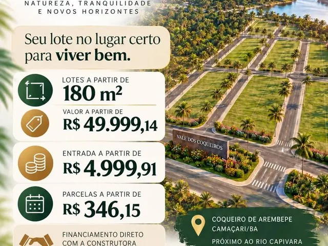 Imagem: Loteamento Vale dos Coqueiros - Lotes a