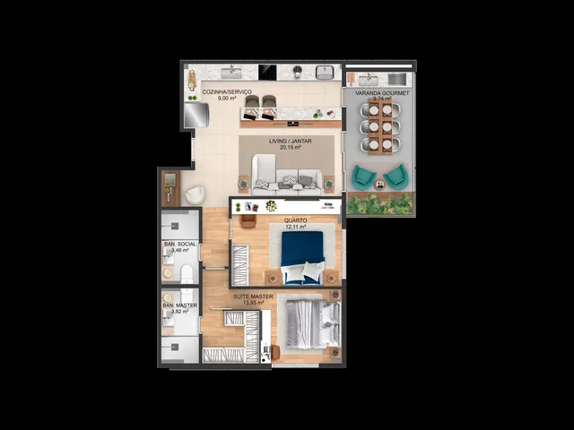 Imagem 3: Apartamento À Venda com 4 Quartos e Terraço no You Vilas - Vilas do Atlântico, Lauro de Freitas