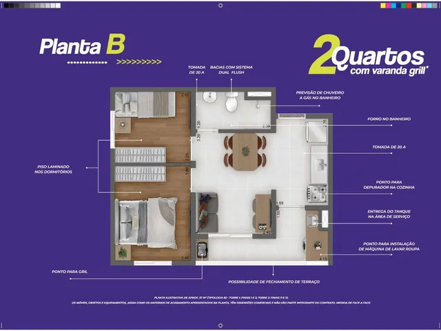 Imagem 3: Kazzas Vila das Mercês | Construtora Kazzas | Construção | 38 Metros | 02 Dormitórios | com Varanda
