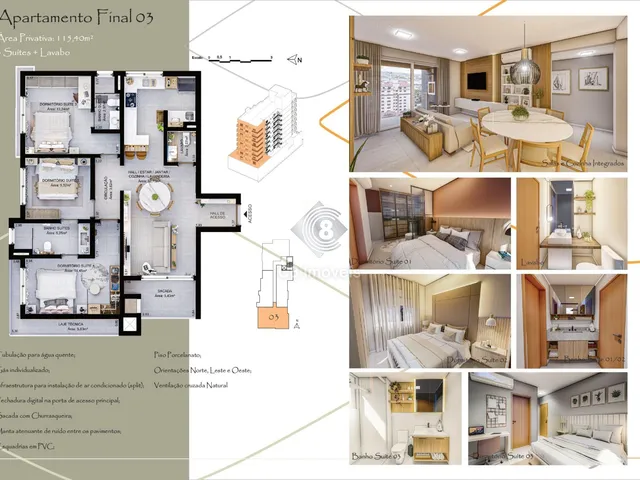 Imagem 2: Residencial Hórus, Apartamentos com 2 e 3 Suítes Centro santa Cruz do Sul - Rs