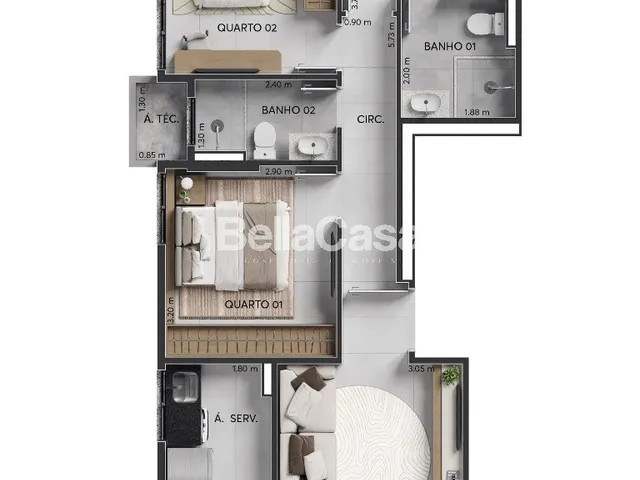 Imagem 6: Lançamento - Apartamentos À Venda no Edifício Kairós em Guarapari