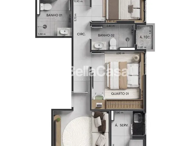 Imagem 8: Lançamento - Apartamentos À Venda no Edifício Kairós em Guarapari
