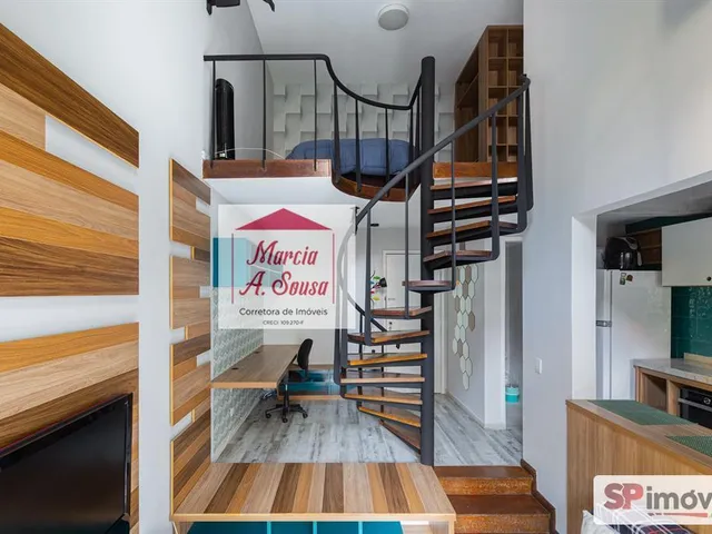 Imagem 2: Apartamento Mobiliado Loft em Cerqueira César, São Paulo - Suíte, Varanda, Piscina, Academia, 53M²