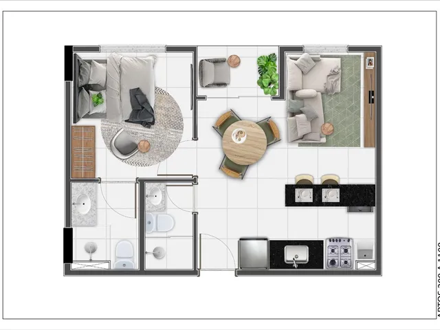 Imagem 2: 0 Apartamento com 2 dormitórios