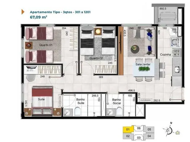 Imagem 16: 0 Apartamento com 3 dormitórios