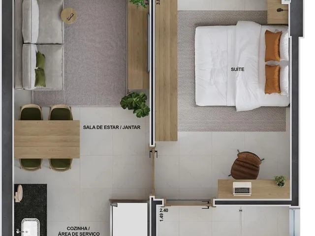 Imagem 6: 0 Apartamento com 2 dormitórios