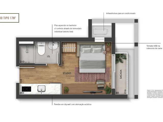 Imagem 10: Studio para Venda em Curitiba / Pr no Bairro Centro Cívico