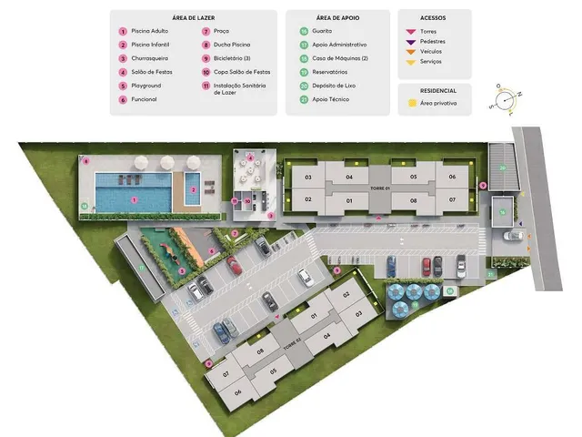 Imagem 13: Apartamento À Venda, no Vilas do Atlântico em Salvador, Pituaçu, com 2 Quartos, 41,12M²