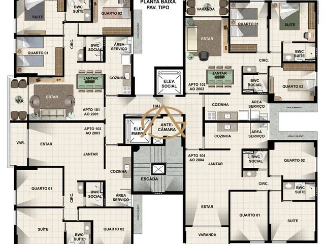 Imagem 4: Apartamento no Pina - Mobiliado, 3 Quartos e 72 M² - Edf. Forte São Pedro