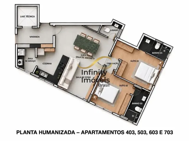 Imagem 2: Margarida Marques - Apartamento para Locação com 2 Suítes no Lourdes