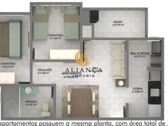 Imagem 4: Apartamento com 2 Dormitórios e Sacada no Balneário