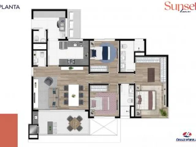 Imagem 2: Apartamento Jl À Venda, Sunset Home Club Torre I, Cascavel Pr