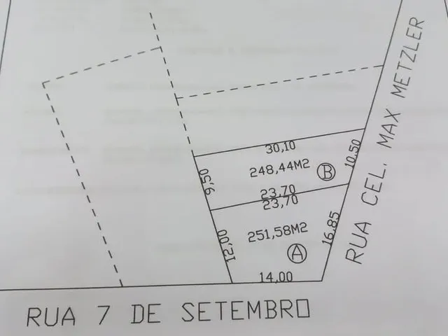 Imagem 4: Terreno de Esquina À Venda Centro de Porto União-Sc