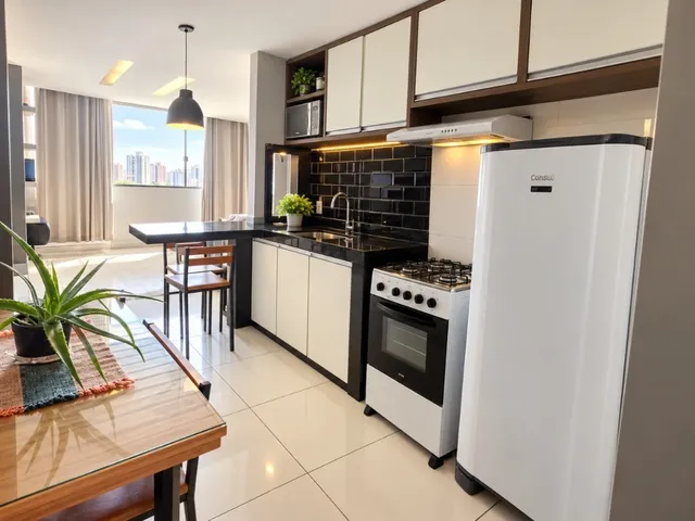 Imagem 5: Studio Mobiliado no Edifício Selecto com Cozinha Americana