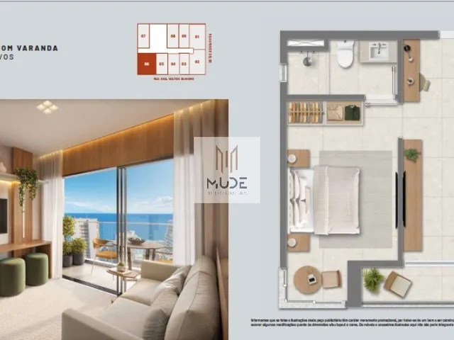 Imagem 5: Collection Barra | Lançamento de Studios e Quarto &Amp; Sala , Opções com Varanda | Áreas de 18M² a 34M²