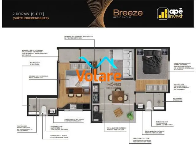 Imagem 7: Apartamento na Planta em Bela Vista Osasco, 2 Suítes, 46M², Varanda, 1 Vaga, Piscina, Entrega em 2026