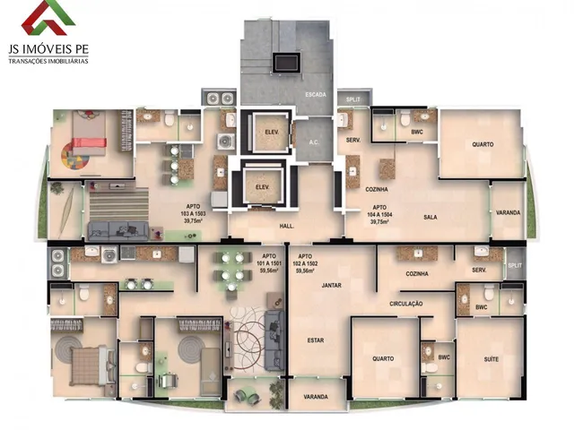 Imagem 2: Apartamento Centro da Cidade do Recife, 2 Quartos